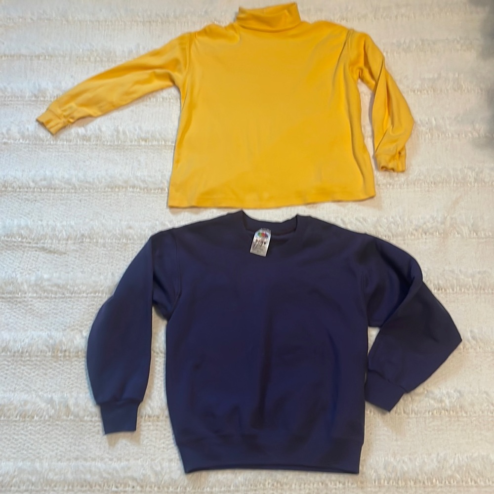 Talbots Kids Turtleneck Fruit of the loom pullover sweatshirt girls size 10 12
